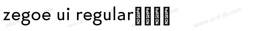 Zegoe UI Regular字体转换